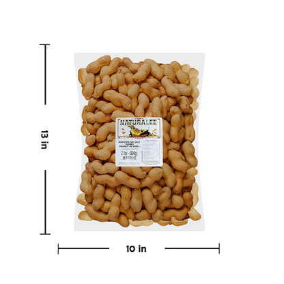 Naturalee Peanuts, In Shell 2 lbs - Roasted, No Salt - Natural Healthy Snack